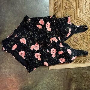 Beautiful floral print bathing suit.